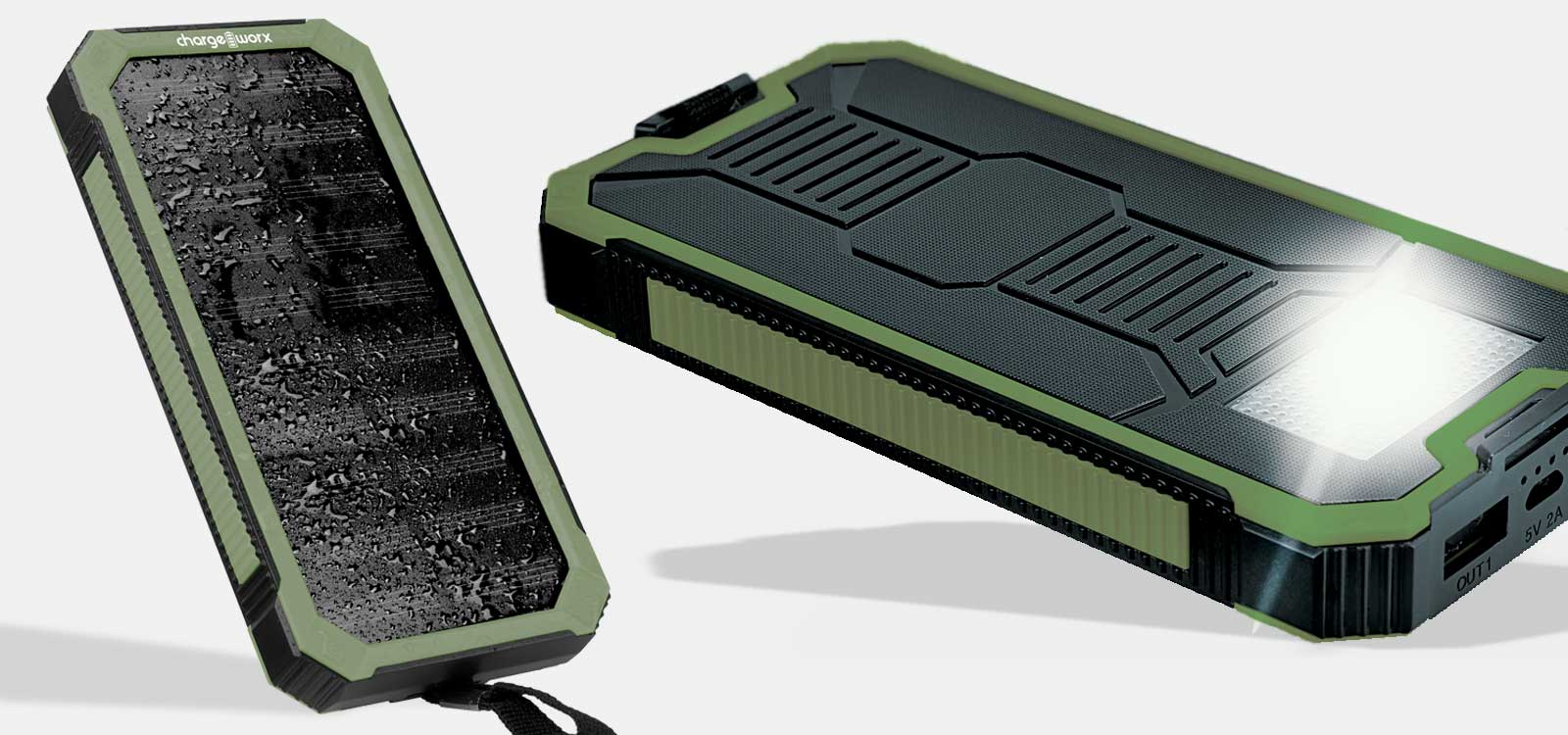 chargeworx solar powered power bank