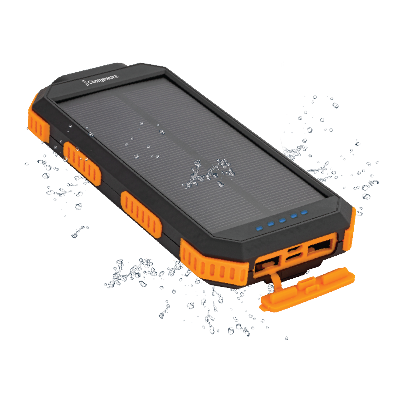 Rugged Solar Powered Power Bank with Wireless Charging